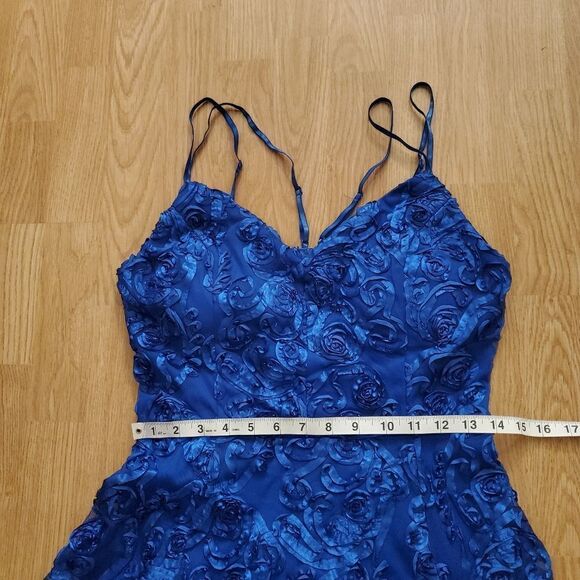 Love Nickie Lew Blue Soutache Lace Skater Mini Dress (size 6 women's/9 juniors) - Picture 12 of 16